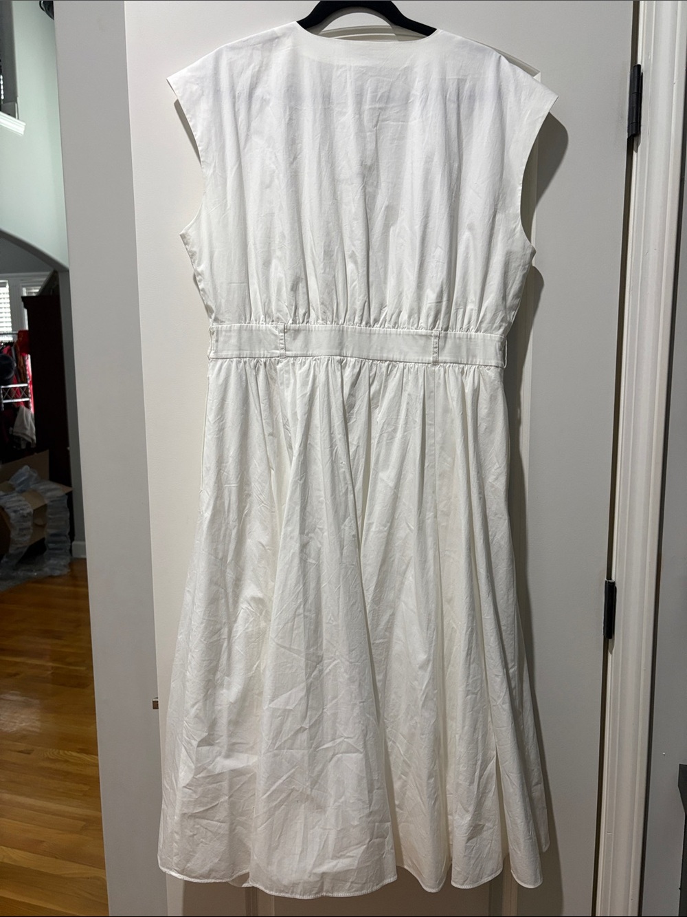 🤍 NWT Michael Michael Kors White Wrap Midi Dress – Size Large – MSRP $295 - Picture 5 of 8